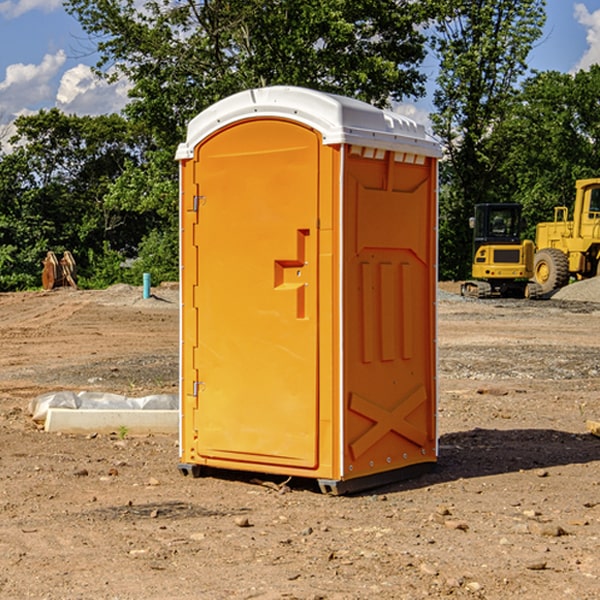 how often are the portable restrooms cleaned and serviced during a rental period in Pecan Plantation Texas